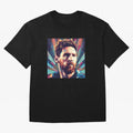 Lionel Messi Portrait Abstract Digital Football Player Classic T-Shirt Show Support during FIFA World Cup 2026 Centered on Cristiano Ronaldo, France Energy, Championship Spirit, Famous Goals, Roaring Crowds and International Football Unity; Ideal