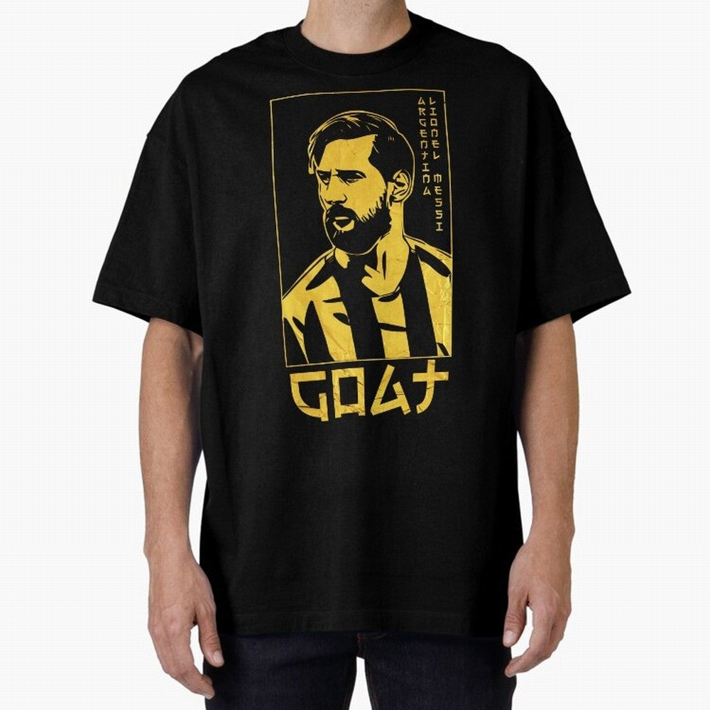 Lionel Messi Golden Style Portrait art illustration Classic T-Shirt Show Passion for the Stars of the FIFA World Cup 2026 Group Stage Journey through CR7 Highlights, Argentina Pride, Worldwide Fan Energy, Dramatic Goals, Stadium Lights and