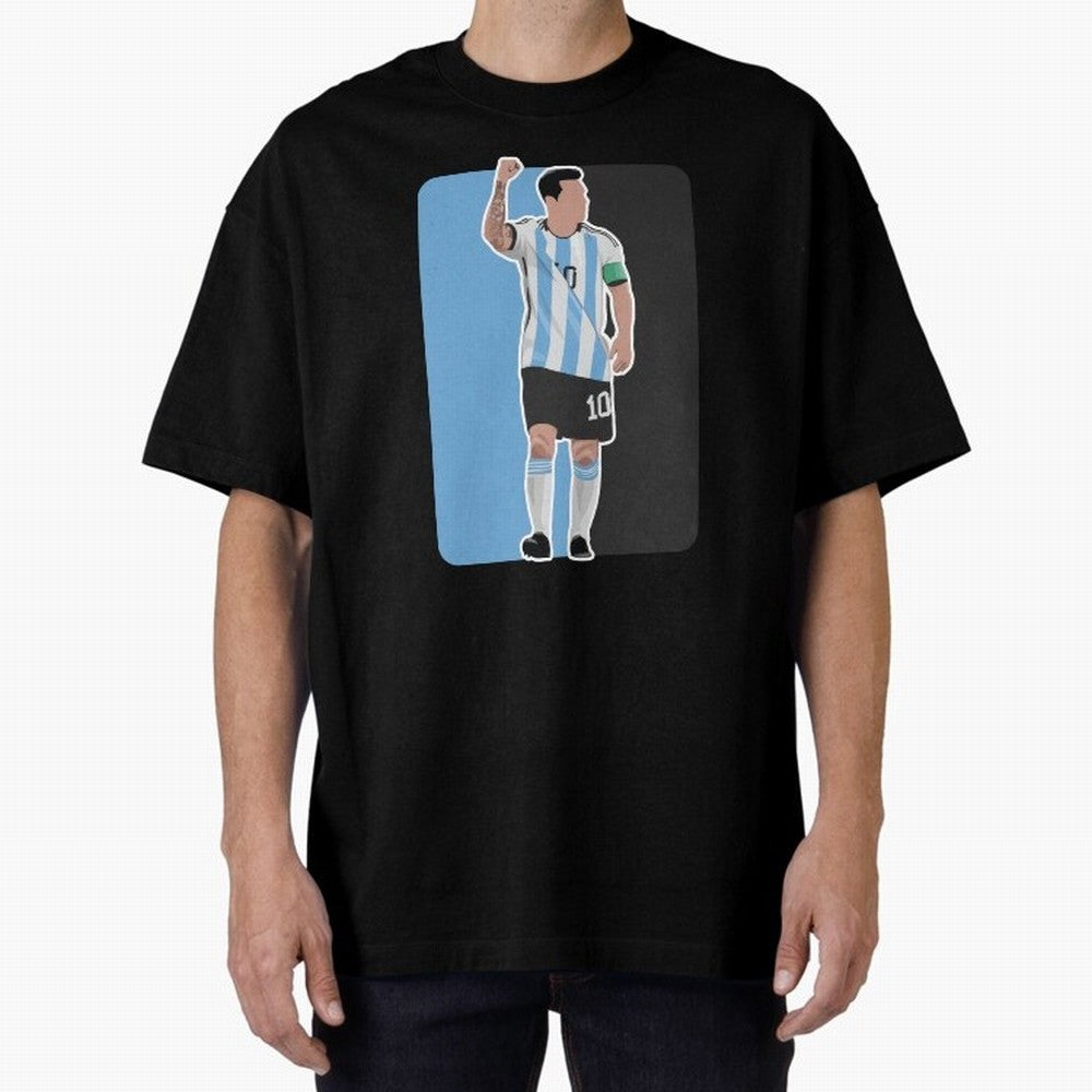 Messi World Cup 2022 Oversized T-Shirt Enjoy the Biggest Football Party of the FIFA World Cup 2026 Journey through Neymar Highlights, Argentina Pride, Match Day Excitement, Supporter Culture, Golden Goals and Global Football Passion; Ideal for