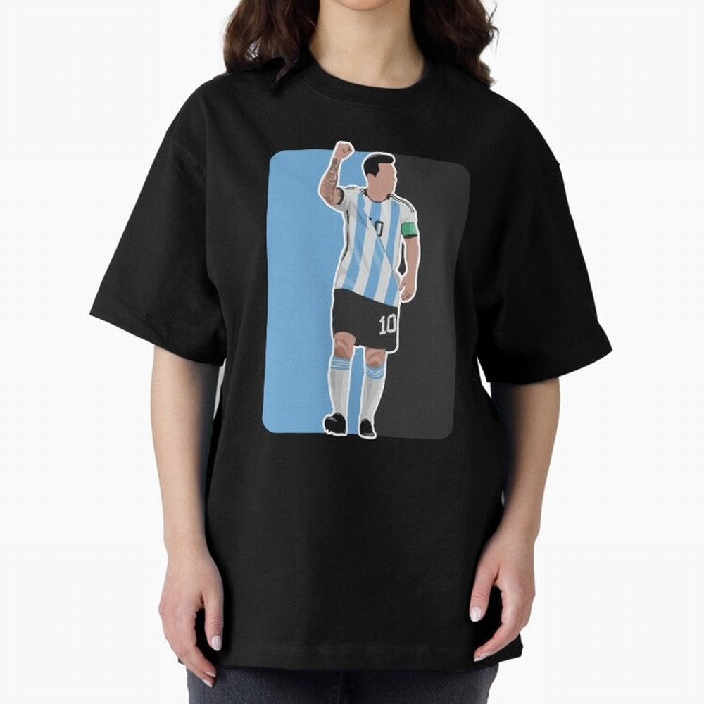 Messi World Cup 2022 Oversized T-Shirt Enjoy the Biggest Football Party of the FIFA World Cup 2026 Journey through Neymar Highlights, Argentina Pride, Match Day Excitement, Supporter Culture, Golden Goals and Global Football Passion; Ideal for