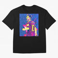Lionel Messi art Oversized T-Shirt Spotlight Match Day Hype around FIFA World Cup 2026 Group Stage, CR7 and Messi, Portugal, Spain and Germany, Goal Celebration Energy, Supporter Heritage, Football Icons and Worldwide Tournament Joy; Perfect for