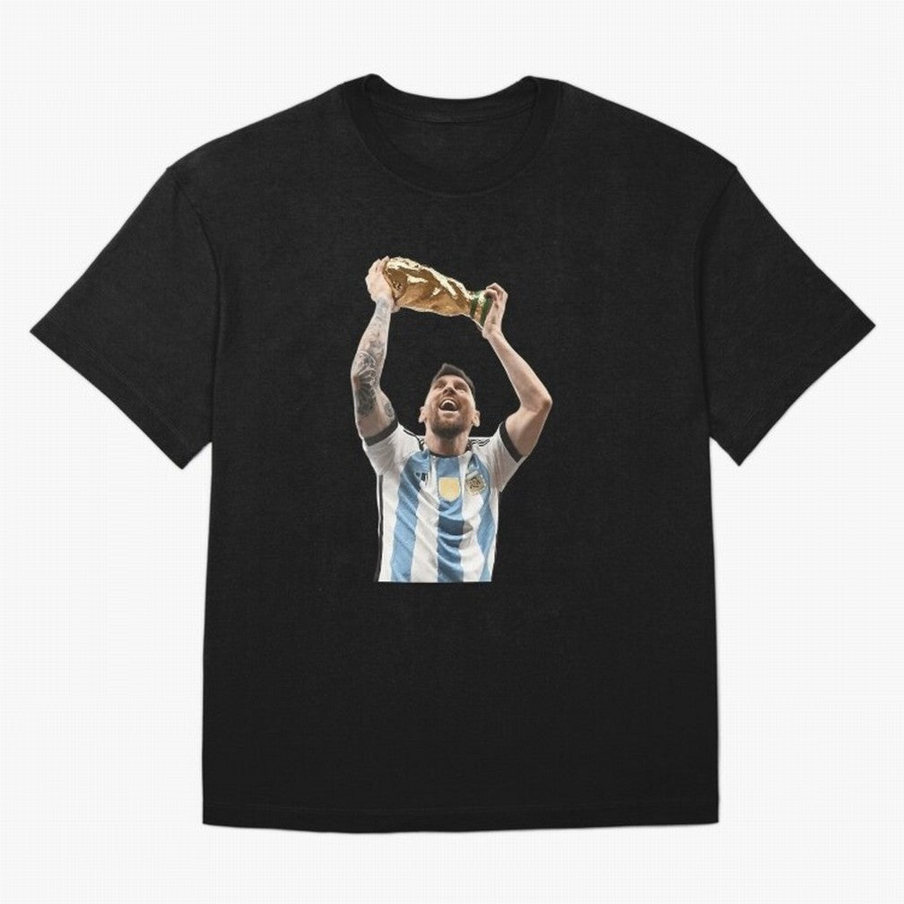 Lionel Messi Lifting The World Cup Essential T-Shirt Turn Football Passion into FIFA World Cup 2026 Group Stage Made for Neymar, Portugal Energy, Match Day Excitement, Supporter Culture, Golden Goals and Global Football Passion; Made for Die Hard