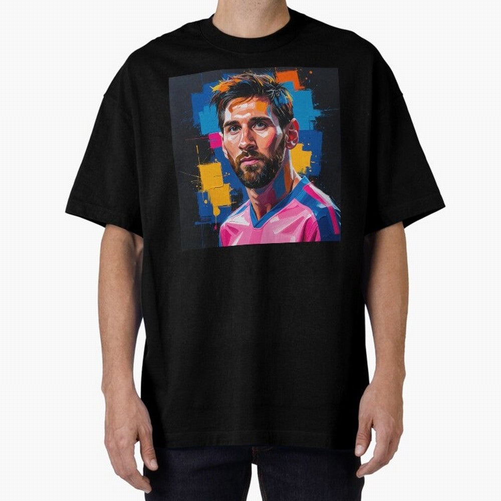 Vibrant Artistic Portrait of Lionel Messi (GOAT) - Digital painting (Version 4) Classic T-Shirt Honor the Beautiful Game during Match Day Hype around FIFA World Cup 2026, Neymar, Haaland and Cristiano Ronaldo, Netherlands, Stadium Memories,