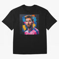 Vibrant Artistic Portrait of Lionel Messi (GOAT) - Digital painting (Version 4) Classic T-Shirt Honor the Beautiful Game during Match Day Hype around FIFA World Cup 2026, Neymar, Haaland and Cristiano Ronaldo, Netherlands, Stadium Memories,