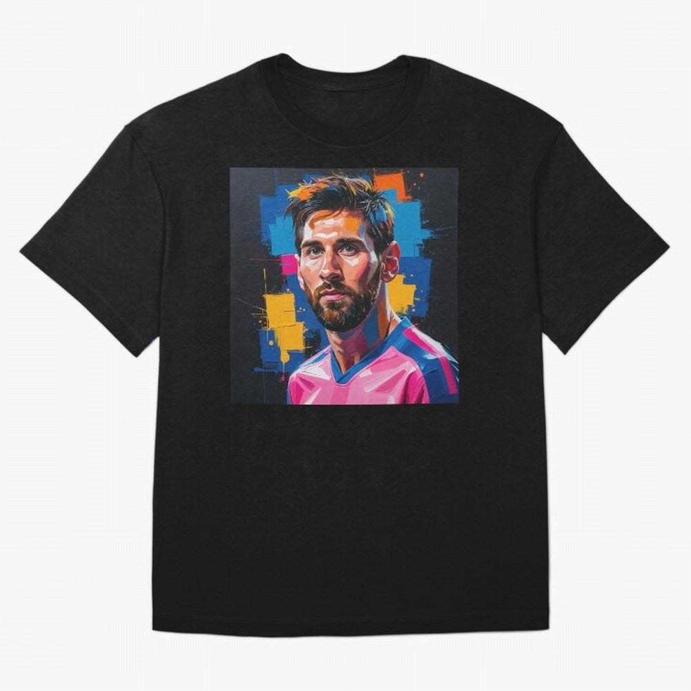Vibrant Artistic Portrait of Lionel Messi (GOAT) - Digital painting (Version 4) Classic T-Shirt Honor the Beautiful Game during Match Day Hype around FIFA World Cup 2026, Neymar, Haaland and Cristiano Ronaldo, Netherlands, Stadium Memories,