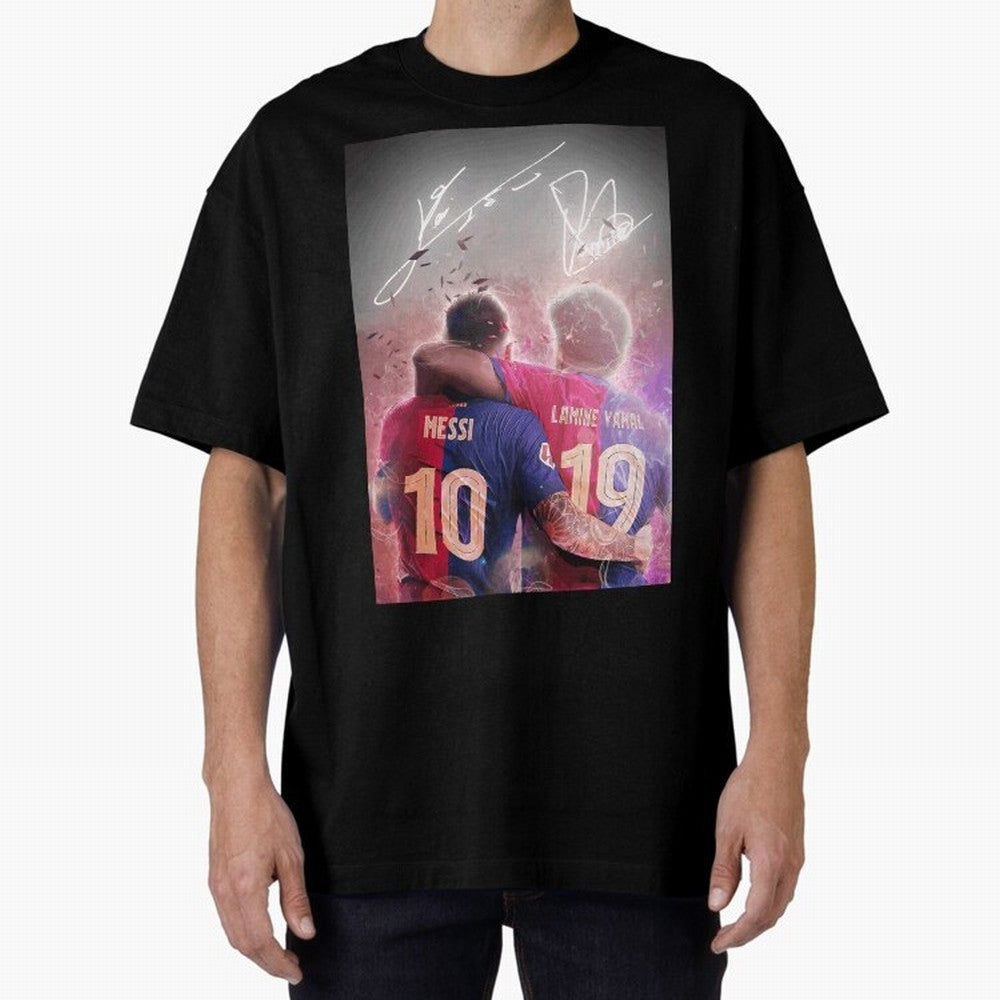 Messi The GOAT Oversized T-Shirt Capture Stadium Memories from FIFA World Cup 2026 USA Canada Mexico for Fans of Mbappe and England and Germany, Bringing Championship Spirit, Famous Goals, Roaring Crowds and International Football Unity; Great for