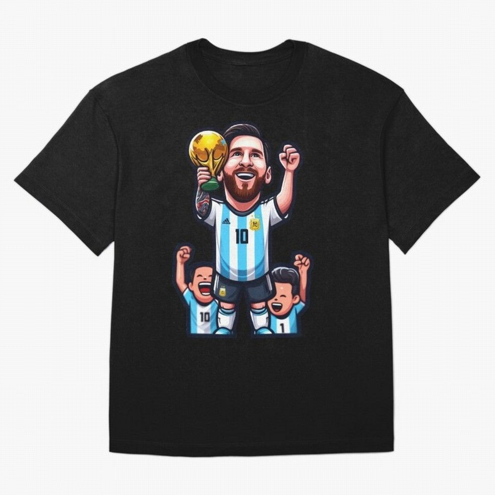 Lionel Messi Digital Print on T-Shirt Classic T-Shirt Turn Football Passion into FIFA World Cup 2026 Group Stage Spirit, Filled with Spain, Messi, Champion Mindset, Group Stage Buzz, Knockout Tension and Passionate Fan Culture; Built for Supporters