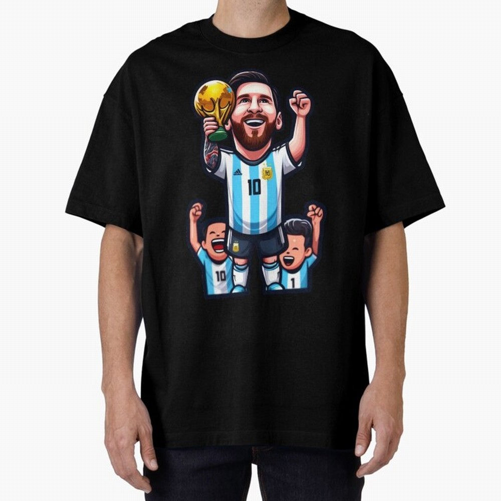 Lionel Messi Digital Print on T-Shirt Classic T-Shirt Turn Football Passion into FIFA World Cup 2026 Group Stage Spirit, Filled with Spain, Messi, Champion Mindset, Group Stage Buzz, Knockout Tension and Passionate Fan Culture; Built for Supporters