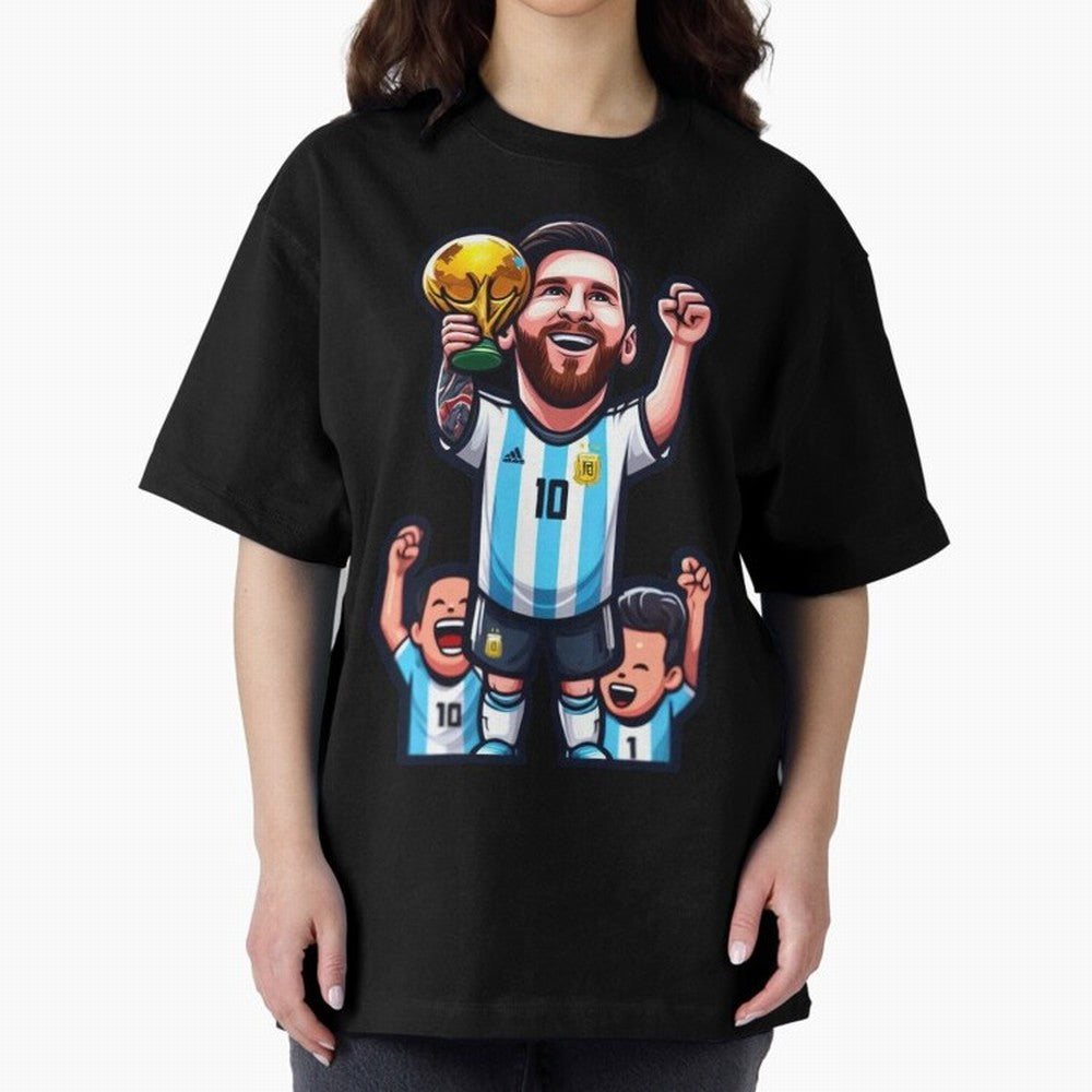 Lionel Messi Digital Print on T-Shirt Classic T-Shirt Turn Football Passion into FIFA World Cup 2026 Group Stage Spirit, Filled with Spain, Messi, Champion Mindset, Group Stage Buzz, Knockout Tension and Passionate Fan Culture; Built for Supporters