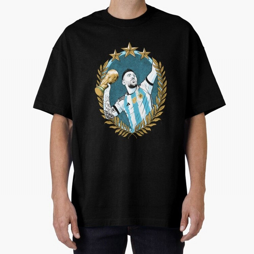 Lionel messi World Champion Classic T-Shirt Experience the Global Stage of Global Football Passion for FIFA World Cup 2026, Built around Messi and Cristiano Ronaldo, Argentina and Brazil, Fan Favorite Moments, National Team Passion, Big Match Drama