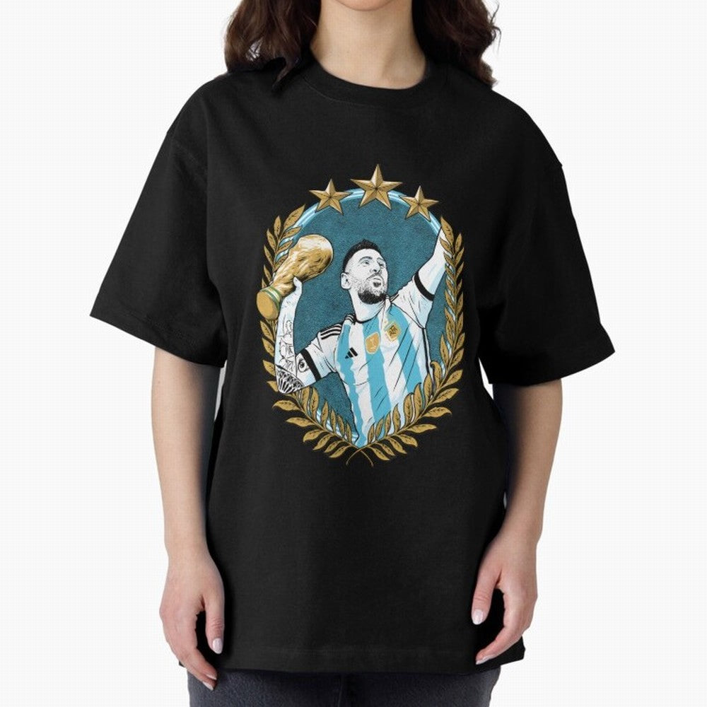 Lionel messi World Champion Classic T-Shirt Experience the Global Stage of Global Football Passion for FIFA World Cup 2026, Built around Messi and Cristiano Ronaldo, Argentina and Brazil, Fan Favorite Moments, National Team Passion, Big Match Drama