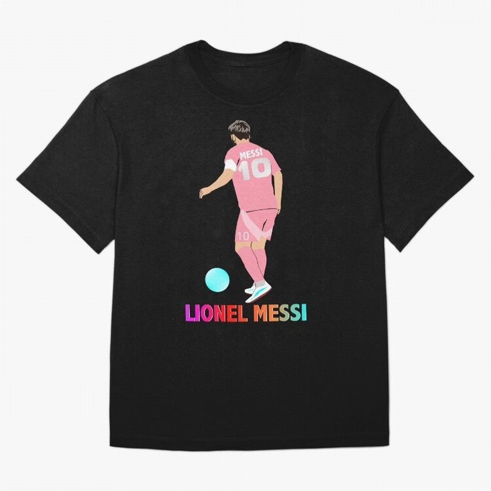 Lionel Messi illustration Oversized T-Shirt Enjoy the Biggest Football Party of FIFA World Cup 2026 USA Canada Mexico for Fans of Messi and Argentina and Brazil, Bringing Sports Nostalgia, International Competition, Famous Players and Unforgettable