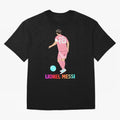 Lionel Messi illustration Oversized T-Shirt Enjoy the Biggest Football Party of FIFA World Cup 2026 USA Canada Mexico for Fans of Messi and Argentina and Brazil, Bringing Sports Nostalgia, International Competition, Famous Players and Unforgettable