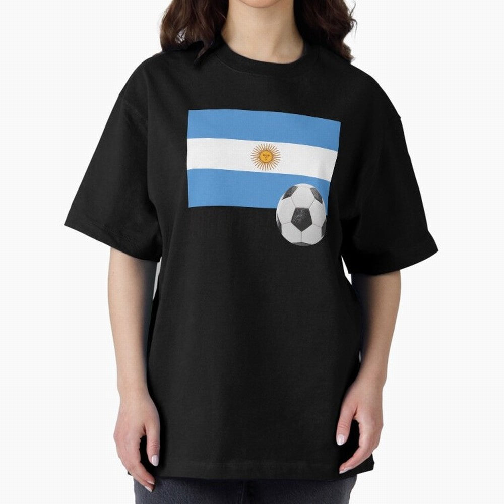 Flag of Argentina with a Football Oversized T-Shirt Support Iconic Players in the FIFA World Cup 2026 Group Stage Journey through CR7 and Messi Highlights, Brazil, Portugal and Argentina Pride, Football History, Final Match Energy, Crowd Noise and
