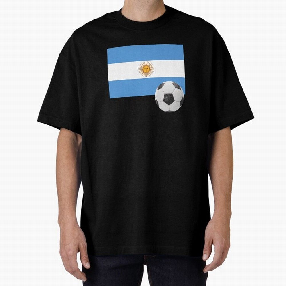 Flag of Argentina with a Football Oversized T-Shirt Support Iconic Players in the FIFA World Cup 2026 Group Stage Journey through CR7 and Messi Highlights, Brazil, Portugal and Argentina Pride, Football History, Final Match Energy, Crowd Noise and