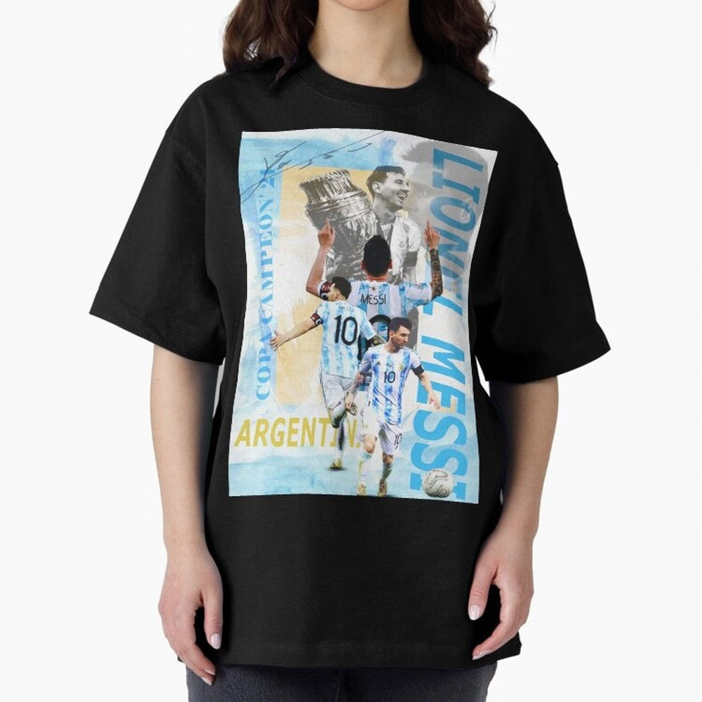 Lionel Messi Argentina Champion Poster Classic T-Shirt Celebrate National Team Dreams in Match Day Hype around FIFA World Cup 2026 USA Canada Mexico, Haaland, Argentina and Brazil, Stadium Memories, Football Loyalty, International Chants and