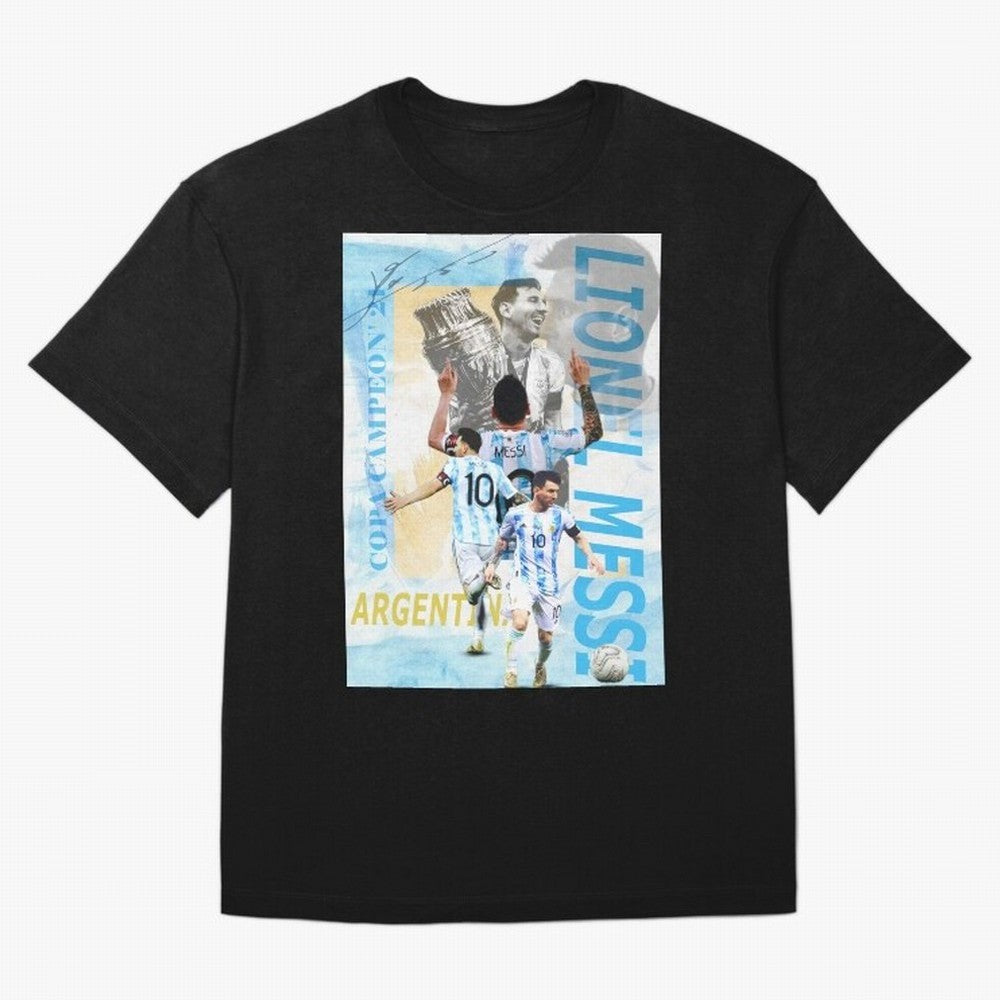 Lionel Messi Argentina Champion Poster Classic T-Shirt Celebrate National Team Dreams in Match Day Hype around FIFA World Cup 2026 USA Canada Mexico, Haaland, Argentina and Brazil, Stadium Memories, Football Loyalty, International Chants and