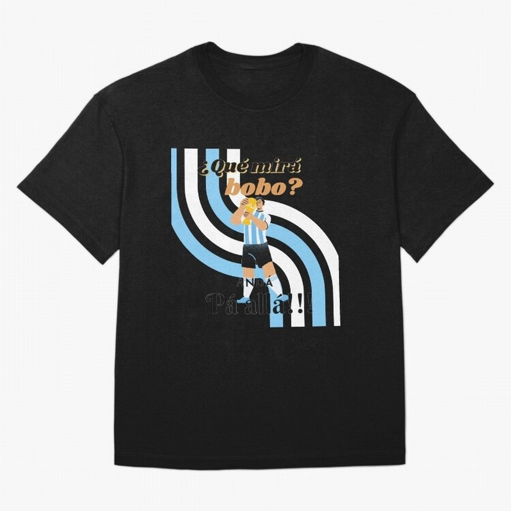 Vintage Messi Argentina Que Mira Bobo Oversized T-Shirt Celebrate Football Dreams Across FIFA World Cup 2026 Group Stage Spirit, Connected to Argentina, France and Brazil, CR7, Football Festival Excitement, Trophy Ambitions, Country Rivalries and