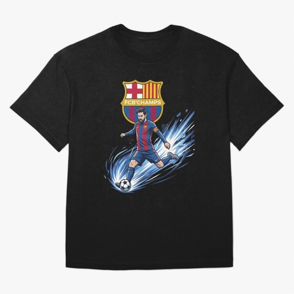 FC Barcelona Champs - The Goat Edition Oversized T-Shirt Show Passion for the Stars of FIFA World Cup 2026 Group Stage for Fans of Neymar and France, Bringing Champion Mindset, Group Stage Buzz, Knockout Tension and Passionate Fan Culture; Perfect