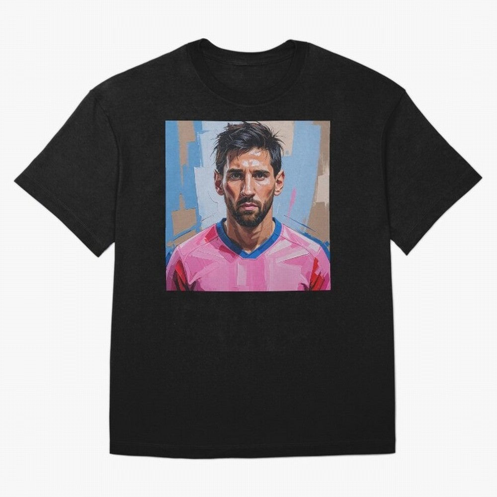 Vibrant Artistic Portrait of Lionel Messi (GOAT) - Digital painting (Version 2) Classic T-Shirt Fuel Global Football Passion for FIFA World Cup 2026 USA Canada Mexico, Capturing Mbappe and Neymar, Portugal, Spain and Germany, Football Passion,