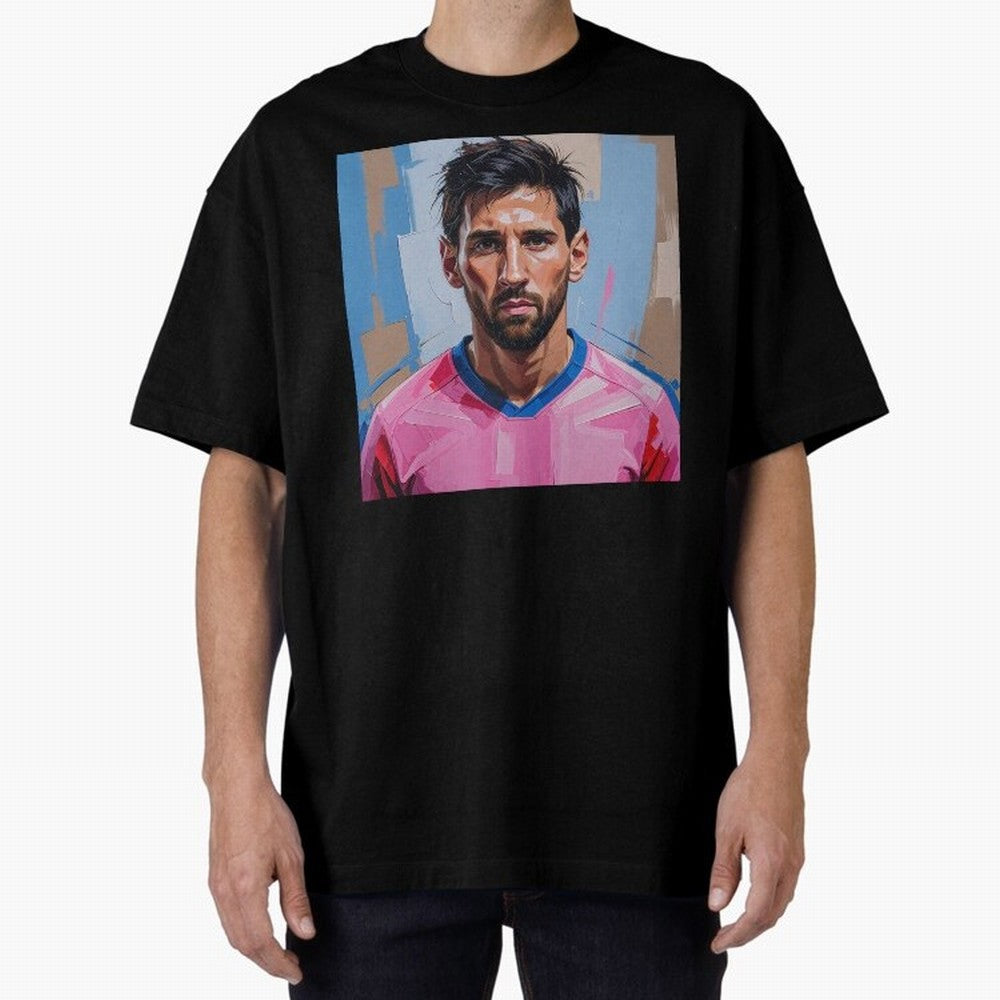 Vibrant Artistic Portrait of Lionel Messi (GOAT) - Digital painting (Version 2) Classic T-Shirt Fuel Global Football Passion for FIFA World Cup 2026 USA Canada Mexico, Capturing Mbappe and Neymar, Portugal, Spain and Germany, Football Passion,
