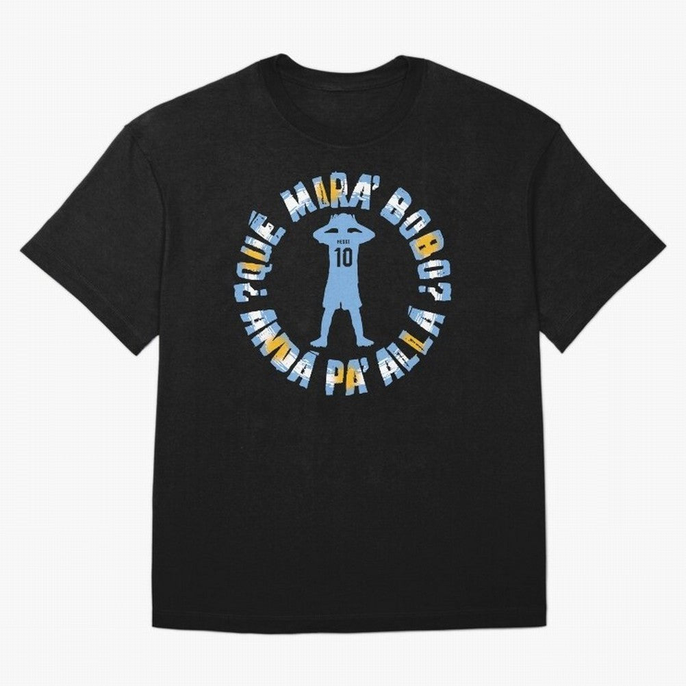 Que Mira, Bobo? - Messi Oversized T-Shirt Live the Energy of the FIFA World Cup 2026 USA Canada Mexico Journey through Cristiano Ronaldo Highlights, Spain Pride, Football Festival Excitement, Trophy Ambitions, Country Rivalries and Star Player