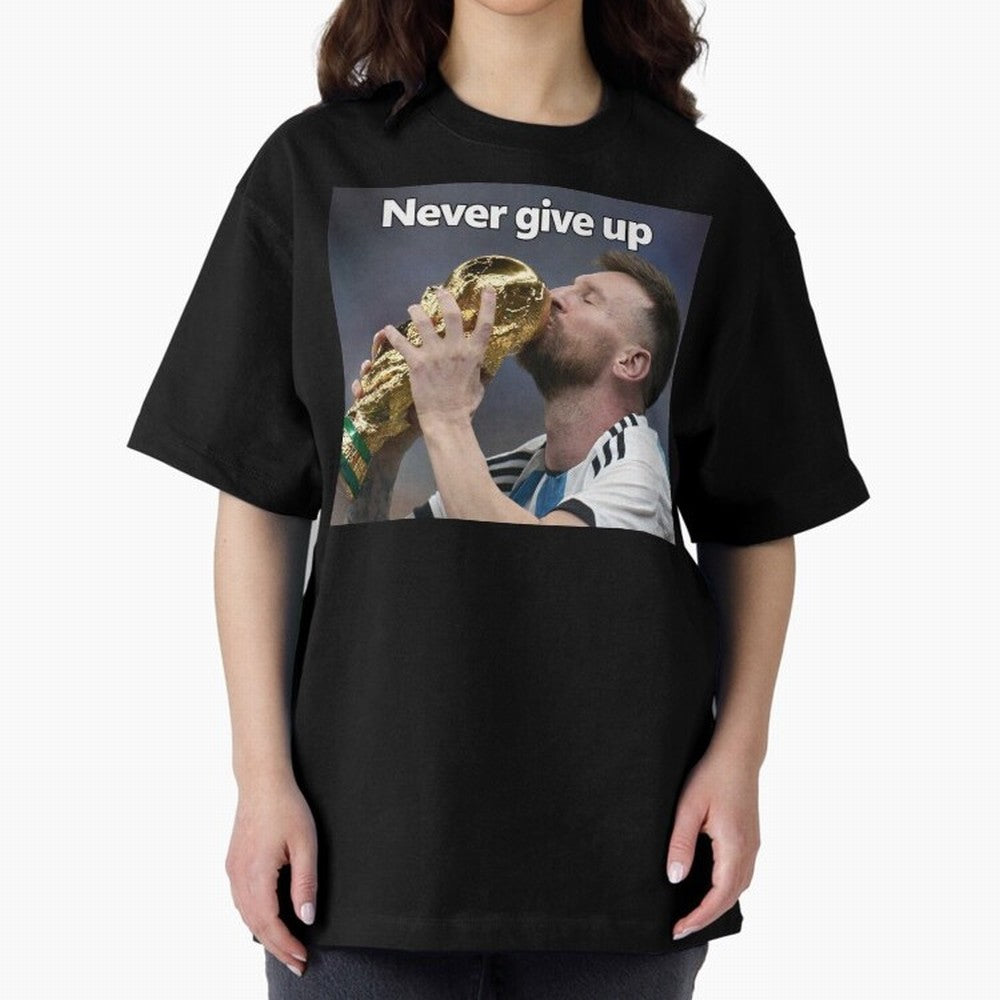 Messi Oversized T-Shirt Celebrate Fan Culture around Match Day Hype around FIFA World Cup 2026 USA Canada Mexico, Haaland and Mbappe, England, Game Day Rituals, Football Legends, Country Pride and the Road to the Final; Made for Die Hard