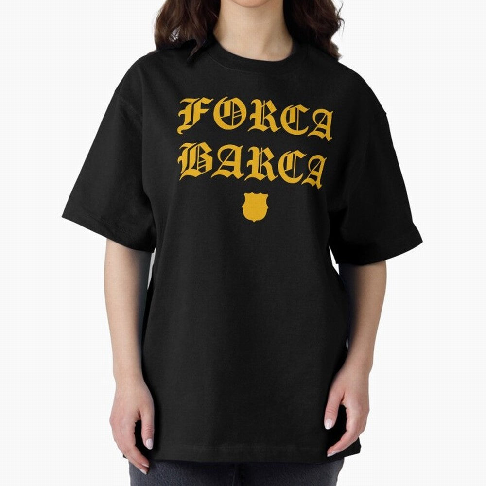 Forca Barca Oversized T-Shirt Keep Football History Alive during the FIFA World Cup 2026 Journey through Cristiano Ronaldo, Haaland and CR7 Highlights, Argentina, France and Brazil Pride, Champion Mindset, Group Stage Buzz, Knockout Tension and