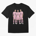 Messi, De Paul and Suarez Inter Miami artistic style ¨C MLS Soccer Oversized T-Shirt Back the Journey through FIFA World Cup 2026 USA Canada Mexico for Fans of Messi and Portugal, Spain and Germany, Bringing Sports Nostalgia, International