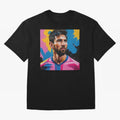 Vibrant Artistic Digital Painting Portrait of Lionel Messi (GOAT) Classic T-Shirt Honor the Football Icons of Global Football Passion for FIFA World Cup 2026 Group Stage, with Messi, Brazil, Portugal and Argentina, Vintage Soccer Flavor, Modern