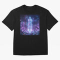 Lionel Messi (GOAT) Hologram in Futuristic Cyberpunk City Classic T-Shirt Celebrate Soccer Greatness during the FIFA World Cup 2026 Group Stage Journey through Cristiano Ronaldo, Haaland and CR7 Highlights, Netherlands Pride, Championship Spirit,