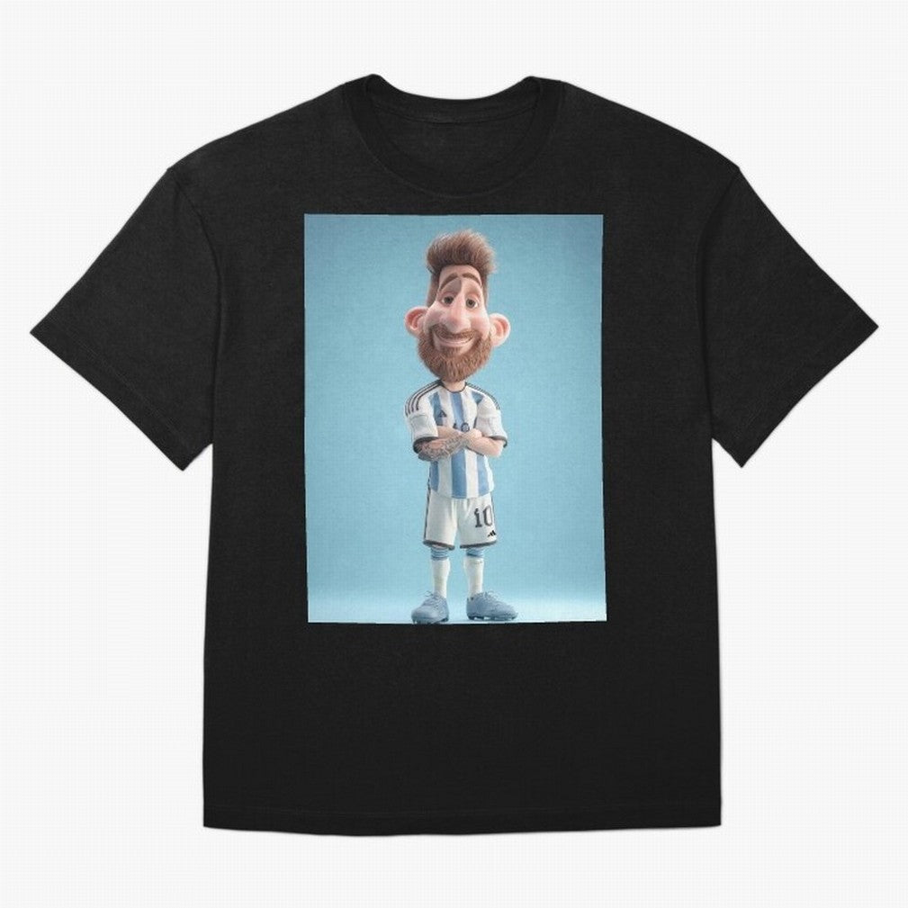 Lionel Messi Soccer Caricature Cartoon Football Legend Classic T-Shirt Celebrate Fan Favorites in Match Day Hype around FIFA World Cup 2026, Messi, CR7 and Mbappe, Portugal, Spain and Germany, Worldwide Fan Energy, Dramatic Goals, Stadium Lights