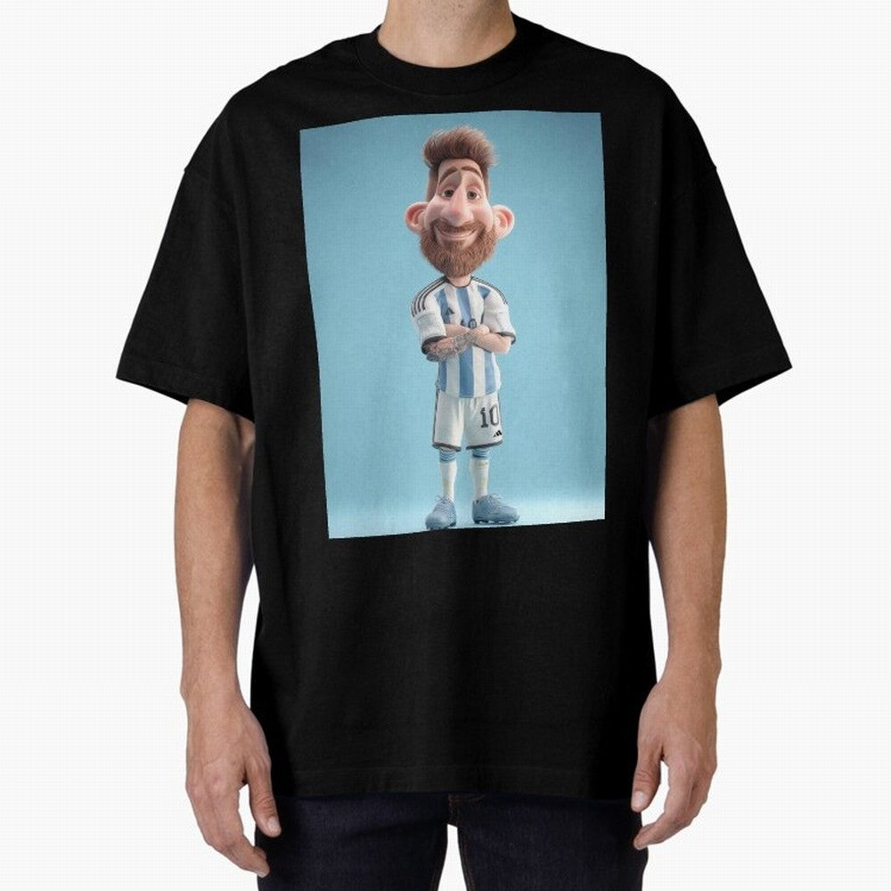 Lionel Messi Soccer Caricature Cartoon Football Legend Classic T-Shirt Celebrate Fan Favorites in Match Day Hype around FIFA World Cup 2026, Messi, CR7 and Mbappe, Portugal, Spain and Germany, Worldwide Fan Energy, Dramatic Goals, Stadium Lights