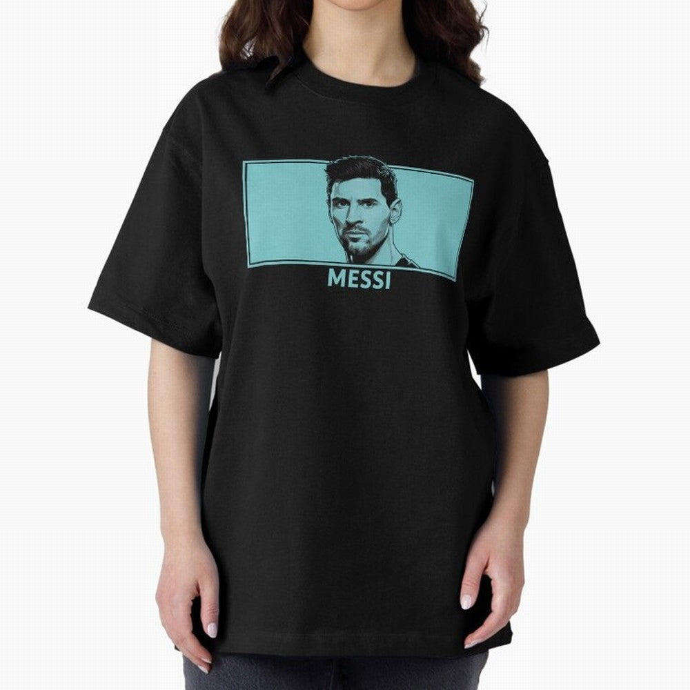 Messi Portrait - The Legend of Football Classic T-Shirt Bring Retro Soccer Energy to Global Football Passion for FIFA World Cup 2026 Group Stage, Inspired by Cristiano Ronaldo, Germany, Vintage Soccer Flavor, Modern Football Stars, National Flags