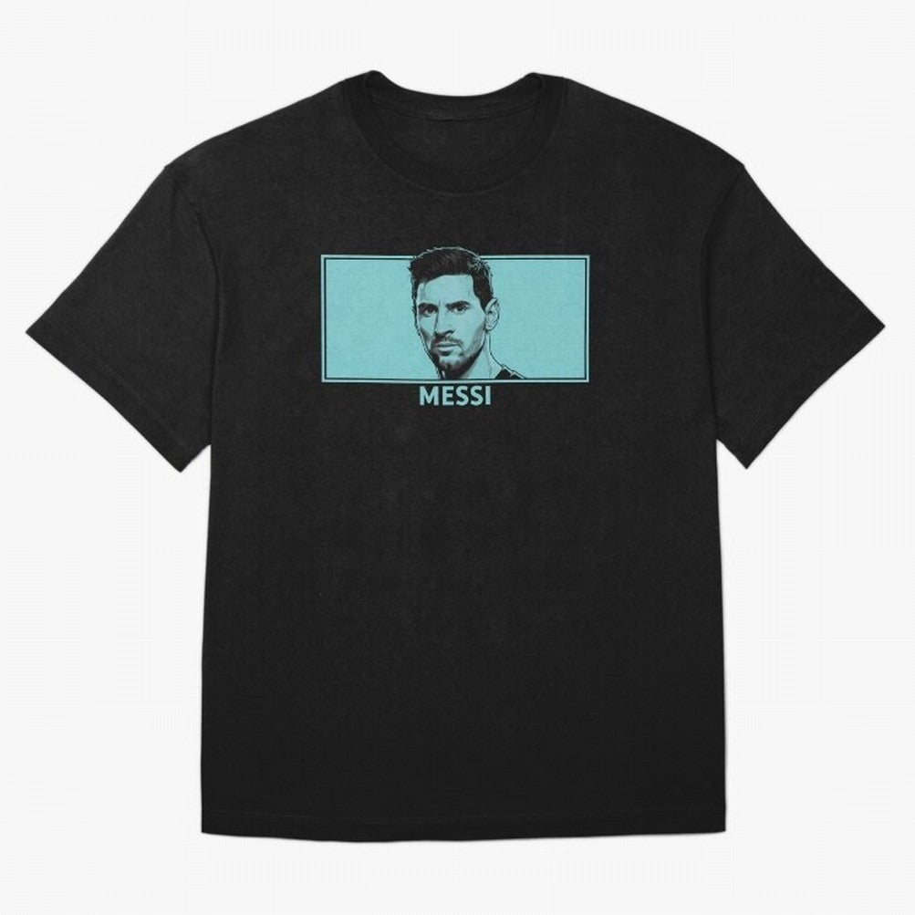 Messi Portrait - The Legend of Football Classic T-Shirt Bring Retro Soccer Energy to Global Football Passion for FIFA World Cup 2026 Group Stage, Inspired by Cristiano Ronaldo, Germany, Vintage Soccer Flavor, Modern Football Stars, National Flags