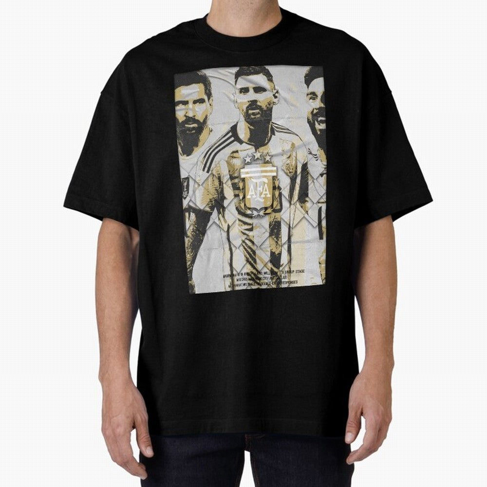 Messi AFA World Cup Champion Art Classic T-Shirt Experience FIFA World Cup 2026 Featuring Haaland and Mbappe, Argentina, France and Brazil Energy, Goal Celebration Energy, Supporter Heritage, Football Icons and Worldwide Tournament Joy; Ideal for
