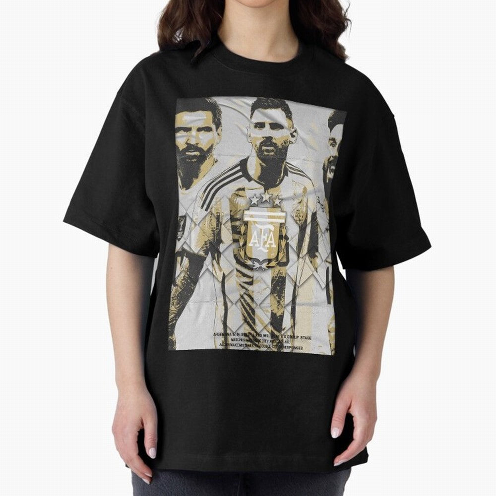 Messi AFA World Cup Champion Art Classic T-Shirt Experience FIFA World Cup 2026 Featuring Haaland and Mbappe, Argentina, France and Brazil Energy, Goal Celebration Energy, Supporter Heritage, Football Icons and Worldwide Tournament Joy; Ideal for