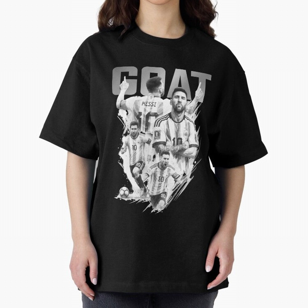 BLACK WHITE GOAT Lionel Messi watercolor illustration Classic T-Shirt Celebrate Rivalries and Pride in FIFA World Cup 2026 for Fans of Haaland and Argentina and Brazil, Bringing Stadium Memories, Football Loyalty, International Chants and