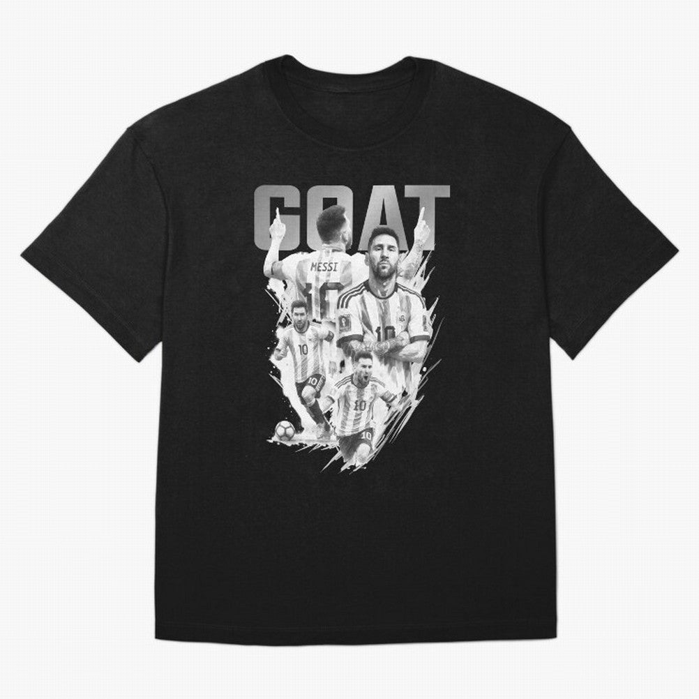 BLACK WHITE GOAT Lionel Messi watercolor illustration Classic T-Shirt Celebrate Rivalries and Pride in FIFA World Cup 2026 for Fans of Haaland and Argentina and Brazil, Bringing Stadium Memories, Football Loyalty, International Chants and