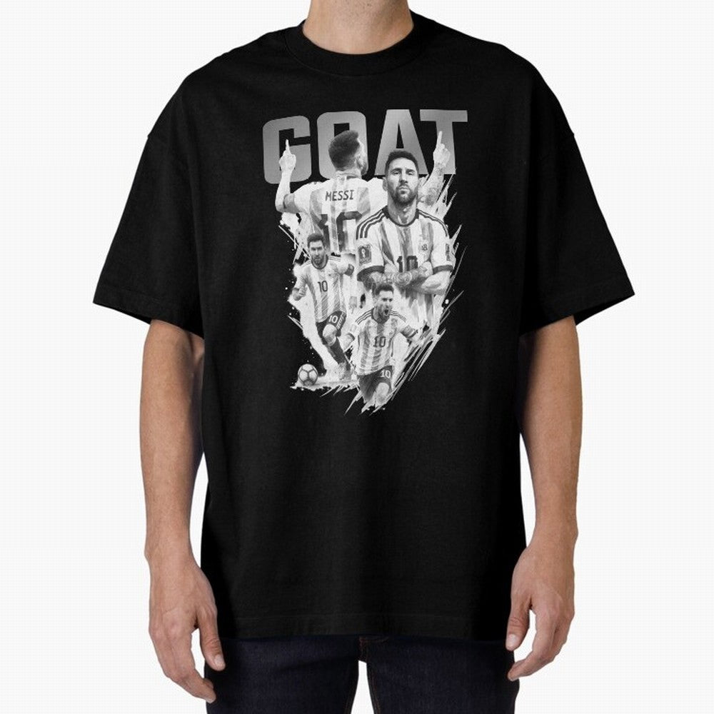 BLACK WHITE GOAT Lionel Messi watercolor illustration Classic T-Shirt Celebrate Rivalries and Pride in FIFA World Cup 2026 for Fans of Haaland and Argentina and Brazil, Bringing Stadium Memories, Football Loyalty, International Chants and