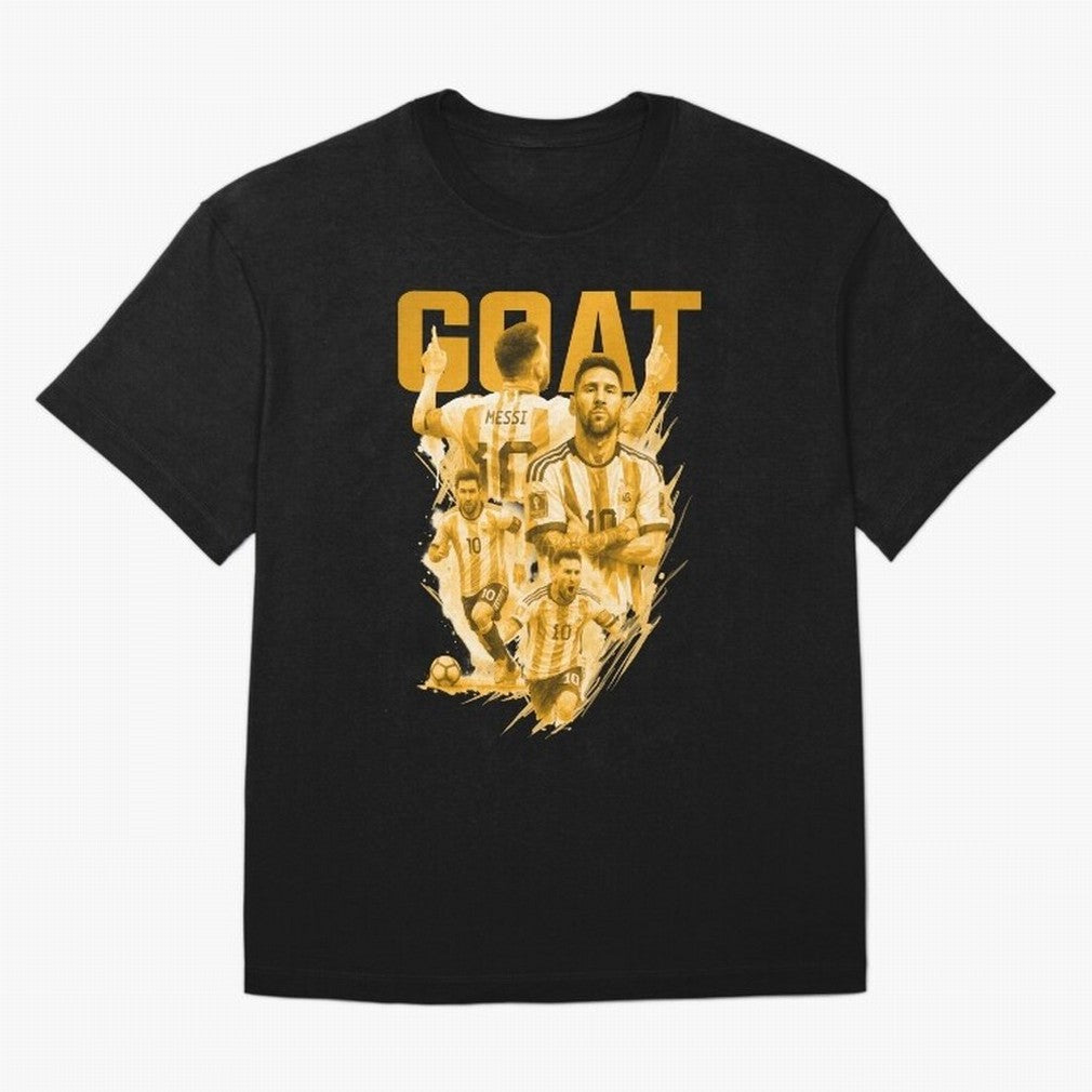 GOLD GOAT Lionel Messi watercolor illustration Oversized T-Shirt Represent the Passion of Match Day Hype around FIFA World Cup 2026 USA Canada Mexico, Messi, Argentina, Tournament Hype, Historic Matchups, Family Viewing Parties and Global Sports