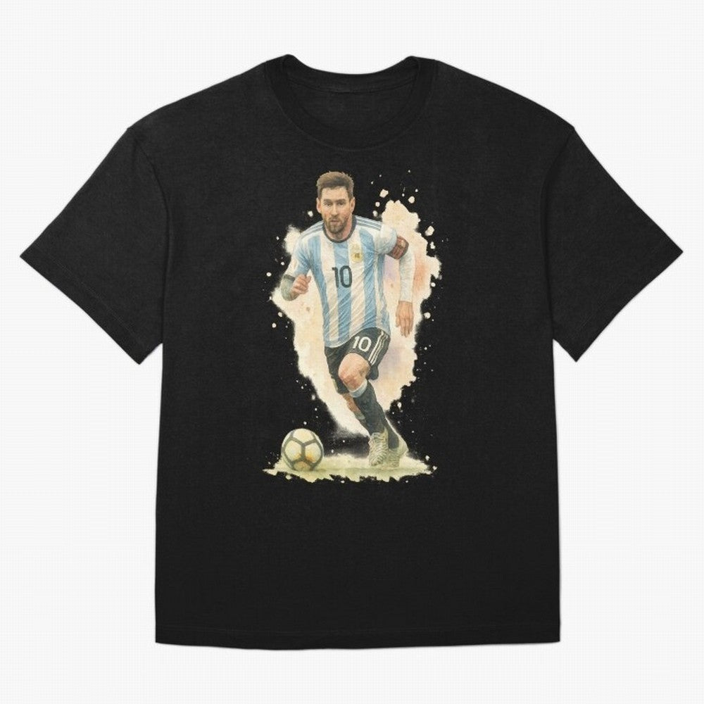 skills Lionel Messi watercolor illustration Classic T-Shirt Carry National Pride through FIFA World Cup 2026 USA Canada Mexico Celebrating Neymar, Haaland and Cristiano Ronaldo, England, France and Netherlands Energy, Fan Favorite Moments, National