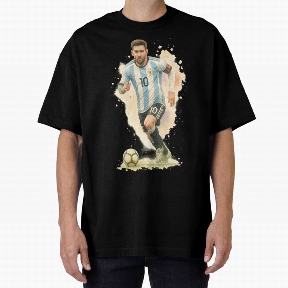 skills Lionel Messi watercolor illustration Classic T-Shirt Carry National Pride through FIFA World Cup 2026 USA Canada Mexico Celebrating Neymar, Haaland and Cristiano Ronaldo, England, France and Netherlands Energy, Fan Favorite Moments, National