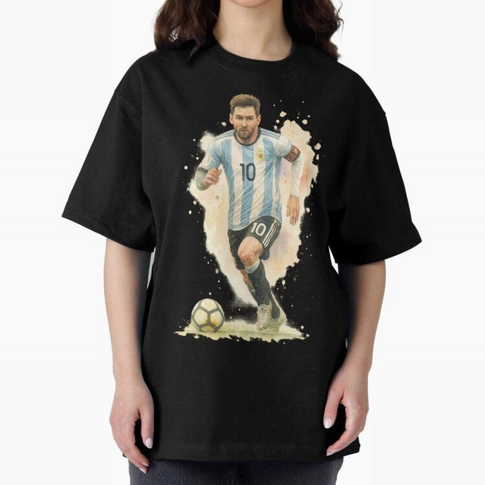 skills Lionel Messi watercolor illustration Classic T-Shirt Carry National Pride through FIFA World Cup 2026 USA Canada Mexico Celebrating Neymar, Haaland and Cristiano Ronaldo, England, France and Netherlands Energy, Fan Favorite Moments, National