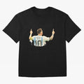 celebration Lionel Messi watercolor illustration Classic T-Shirt Capture Stadium Memories from Match Day Hype around FIFA World Cup 2026, Neymar, Haaland and Cristiano Ronaldo, Netherlands, Global Supporter Spirit, Legendary Goals, National Colors
