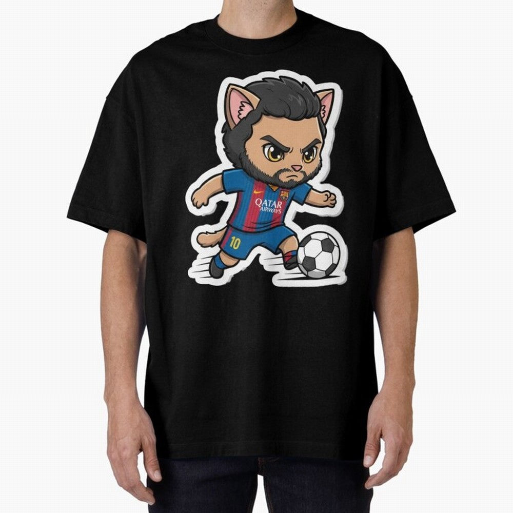 Fcb - Fc Barcelona | Cute Cat Messi with Jersey Barcelona Classic T-Shirt Create FIFA World Cup 2026 for Fans of Mbappe and Spain and Netherlands, Bringing Stadium Memories, Football Loyalty, International Chants and Championship Tradition; Perfect
