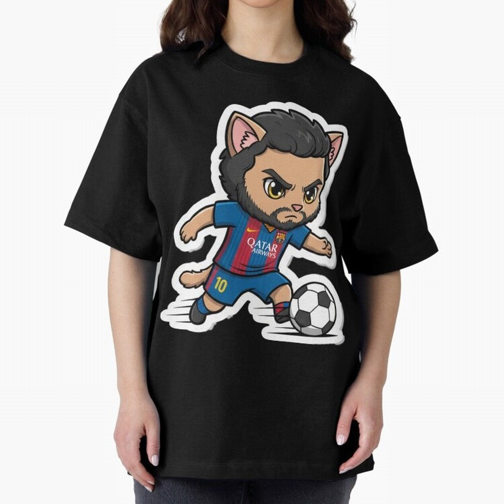 Fcb - Fc Barcelona | Cute Cat Messi with Jersey Barcelona Classic T-Shirt Create FIFA World Cup 2026 for Fans of Mbappe and Spain and Netherlands, Bringing Stadium Memories, Football Loyalty, International Chants and Championship Tradition; Perfect