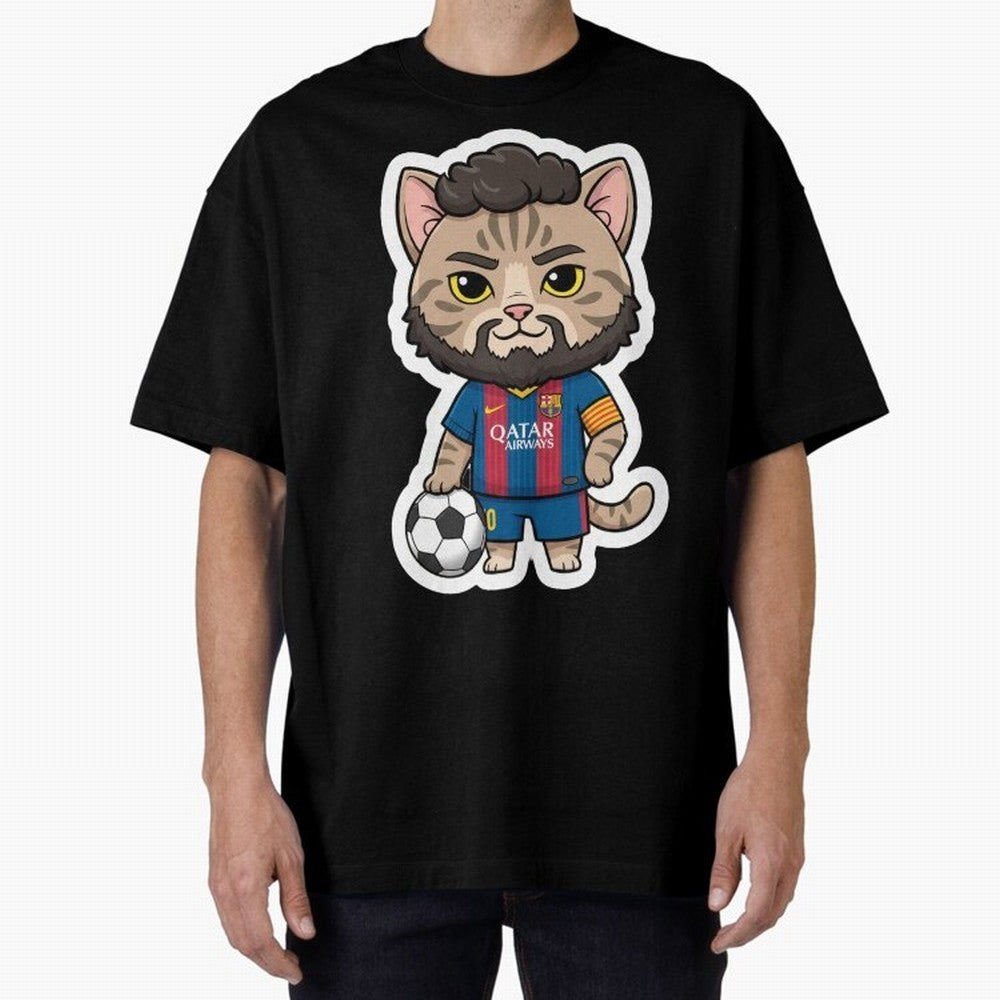 Fcb - Fc Barcelona | Cute Cat Messi with Jersey Barcelona Classic T-Shirt Make Every Kick Count in Match Day Hype around FIFA World Cup 2026 Group Stage, Neymar, Haaland and Cristiano Ronaldo, Argentina, France and Brazil, Tournament Hype, Historic