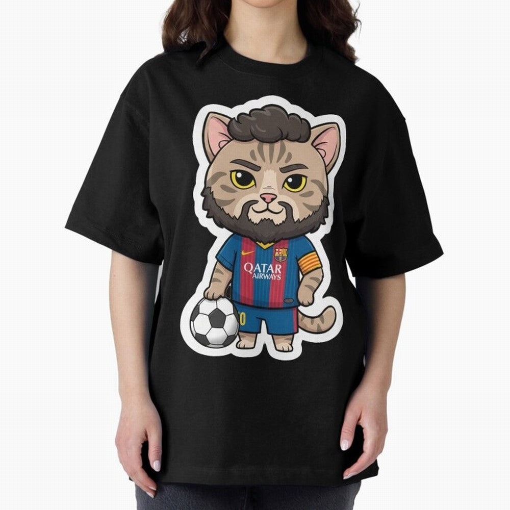 Fcb - Fc Barcelona | Cute Cat Messi with Jersey Barcelona Classic T-Shirt Make Every Kick Count in Match Day Hype around FIFA World Cup 2026 Group Stage, Neymar, Haaland and Cristiano Ronaldo, Argentina, France and Brazil, Tournament Hype, Historic