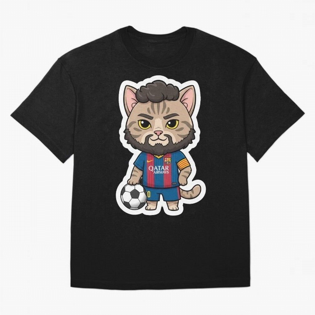 Fcb - Fc Barcelona | Cute Cat Messi with Jersey Barcelona Classic T-Shirt Make Every Kick Count in Match Day Hype around FIFA World Cup 2026 Group Stage, Neymar, Haaland and Cristiano Ronaldo, Argentina, France and Brazil, Tournament Hype, Historic